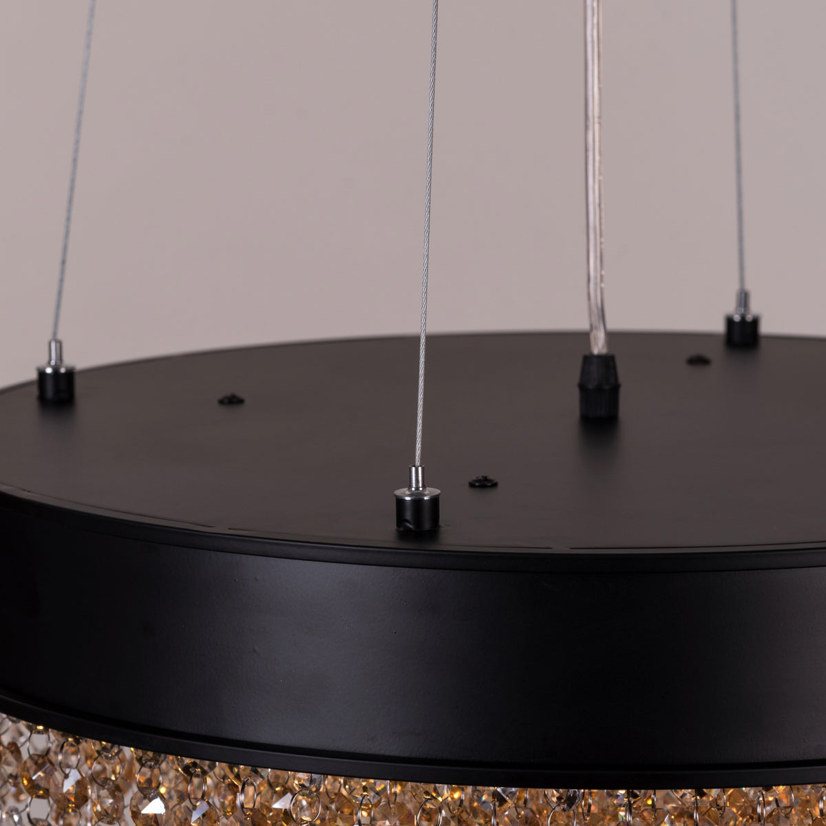 Black Tie (Small, Gold) Crystal Chandelier