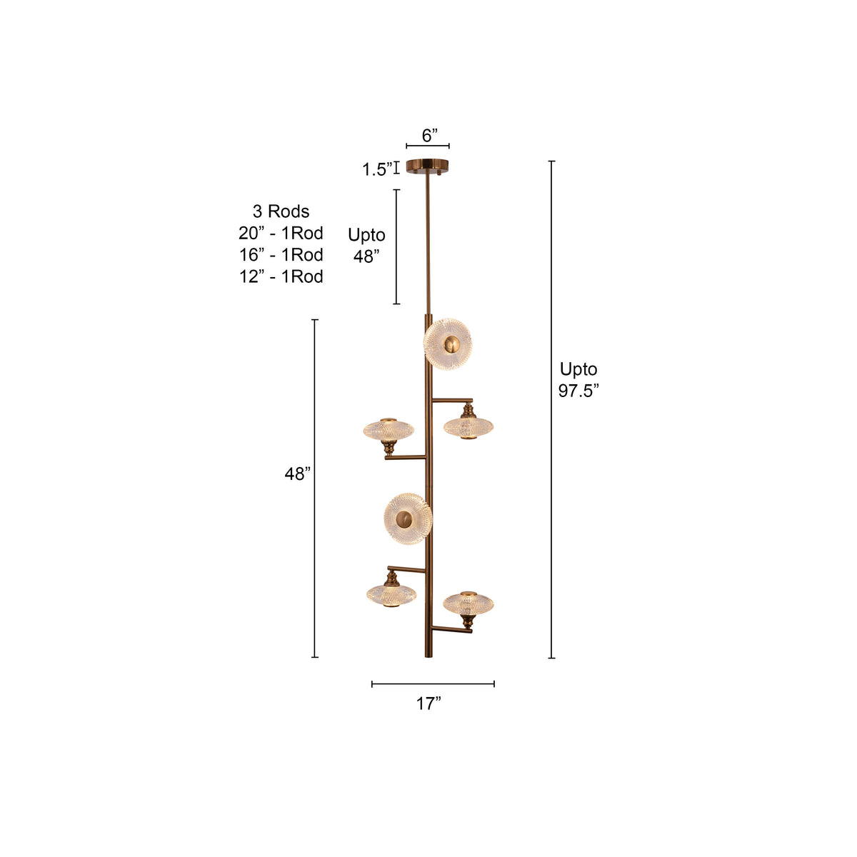 Dream Sequence (Large, Gold) Chandelier