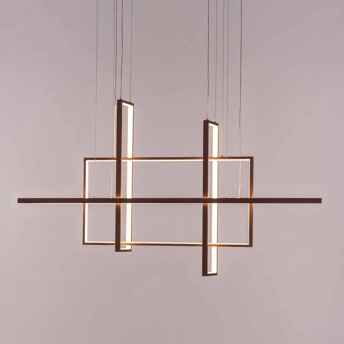 Memory Lane (Large, Brown, Dimmable LED with Remote Control) Chandelier