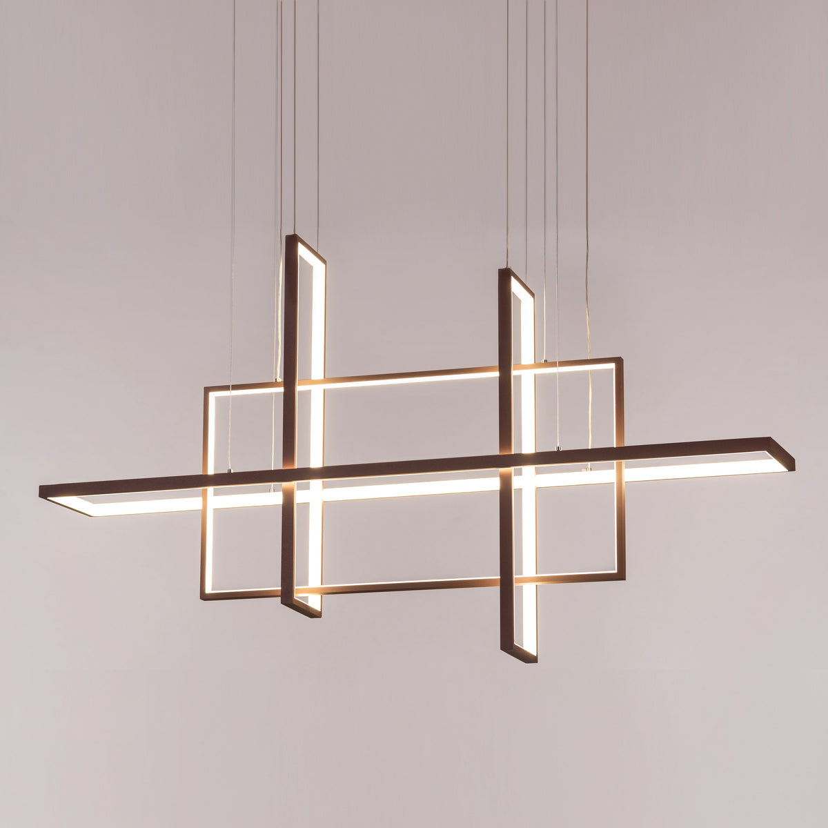 Memory Lane (Large, Brown, Dimmable LED with Remote Control) Chandelier