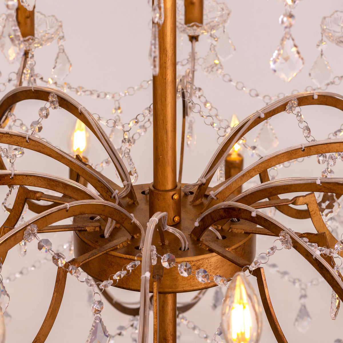 Victorian Masterpiece (Large, Antique Gold) Crystal Double Height Chandelier