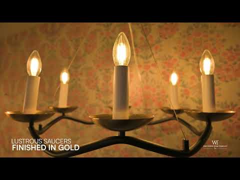 Win Without Trying (Medium, Black, Gold) Chandelier