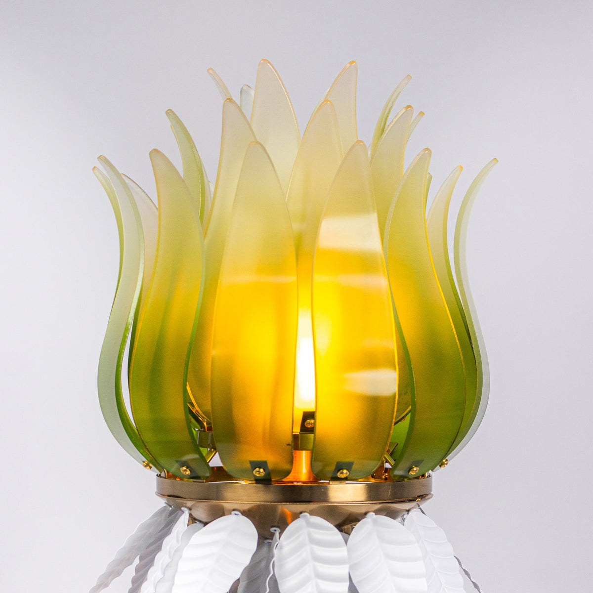 Konoha Whisper (Grey, Green & Amber) Gradient Floor Lamp