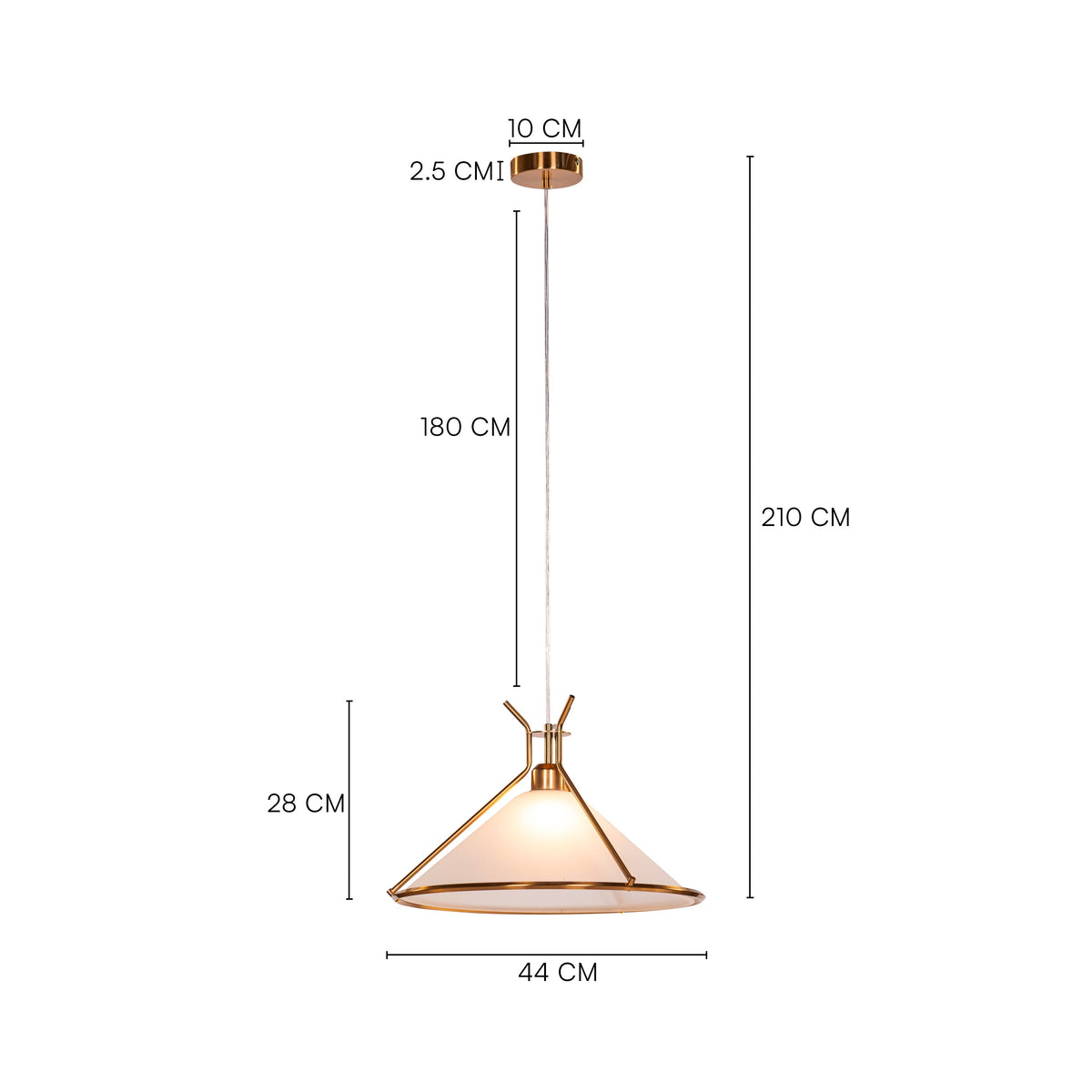 Moonlace (Gold) Frosted Glass Pendant Light