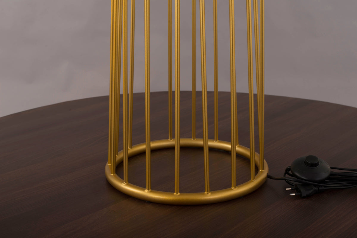 Story Spinner (Gold, Black) Floor Lamp