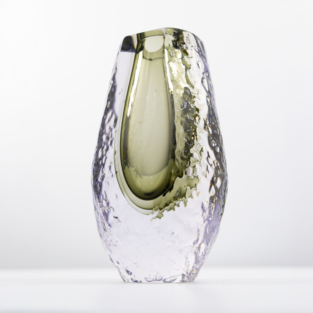 Moss Quartz (Green) Glass Vase