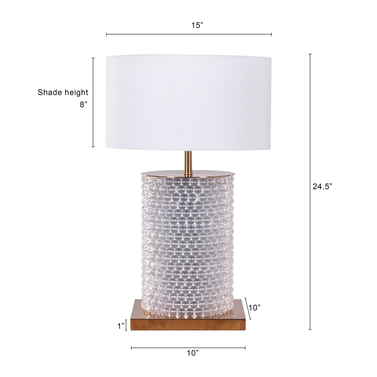 Well Heeled (Large, Gold/White) Table Lamp