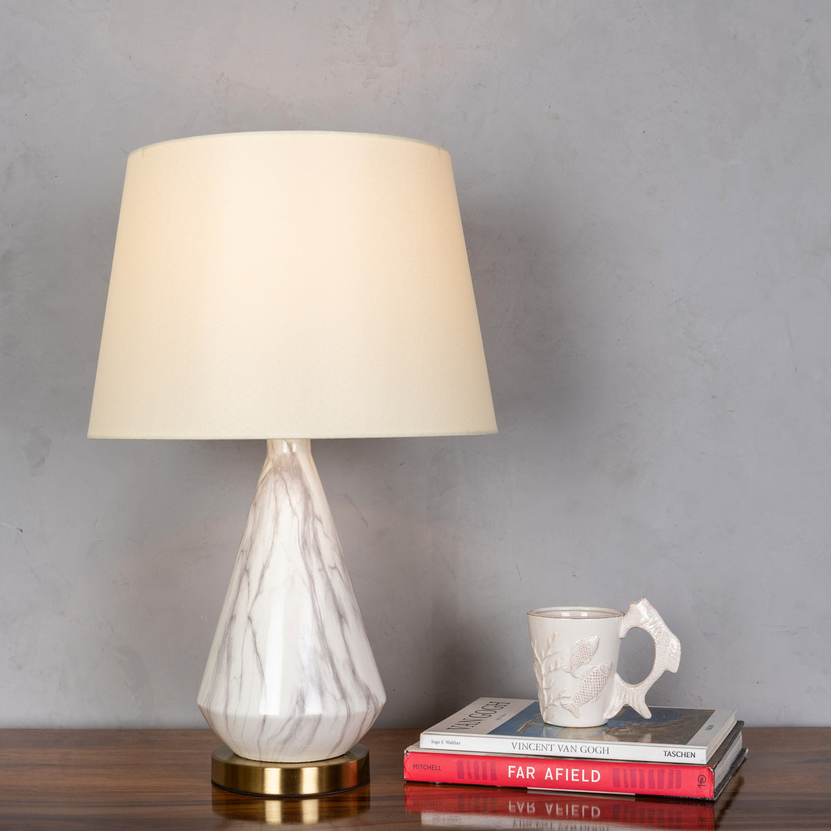 RSVP (White) Marble Table Lamp