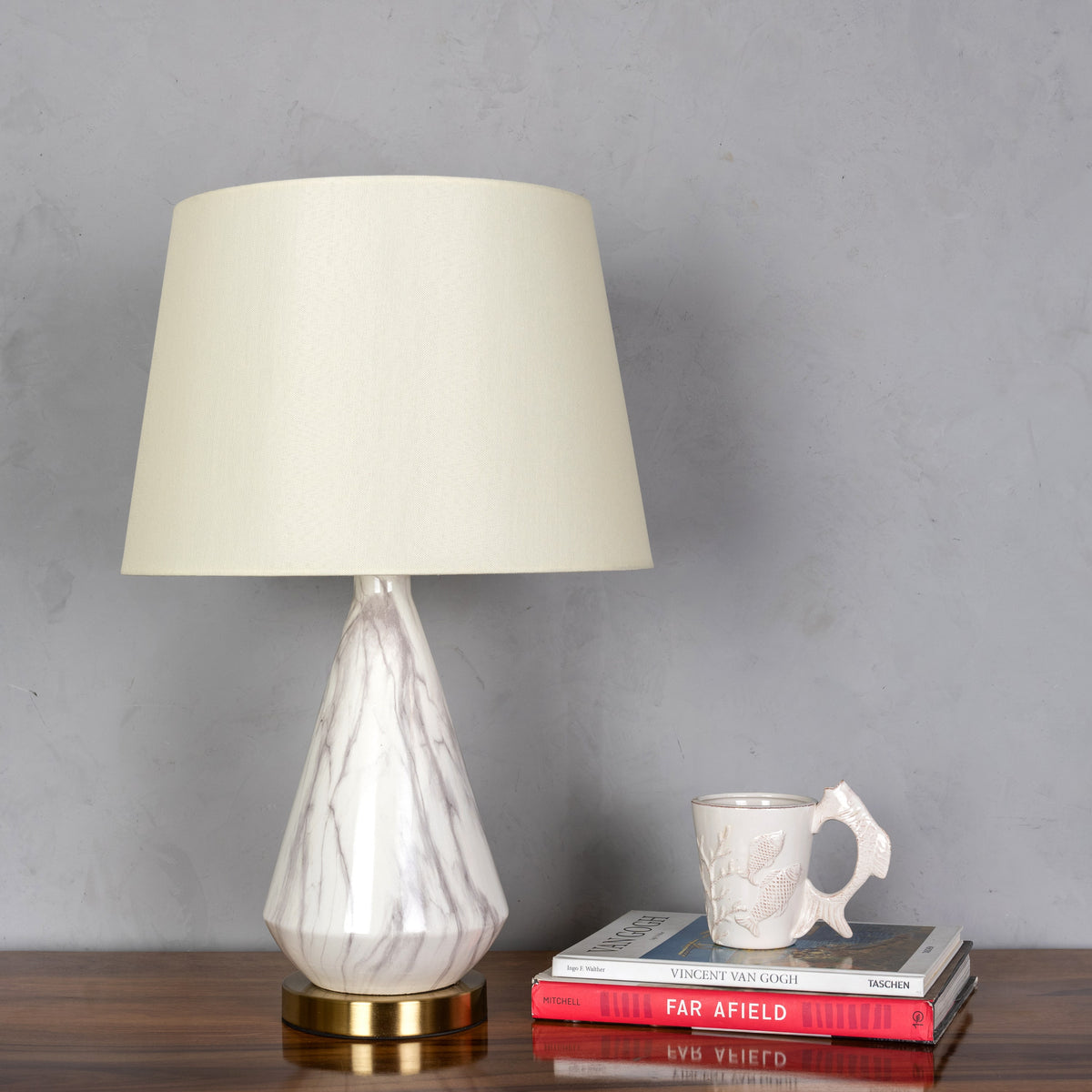 RSVP (White) Marble Table Lamp