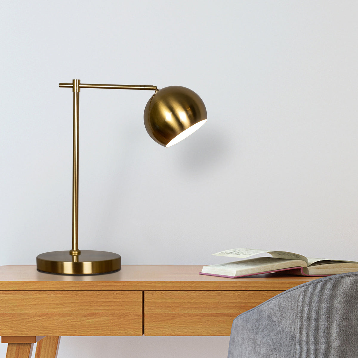 Rumor Mill (Gold) Study Table Lamp