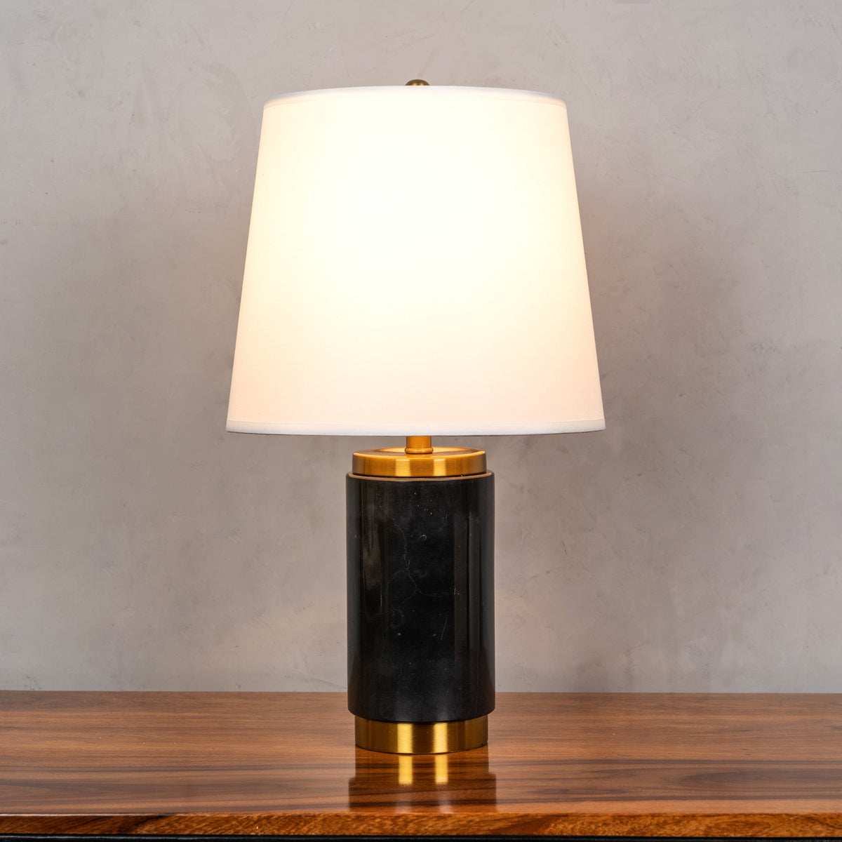 Lasting Love (Black, Gold) Marble Table Lamp
