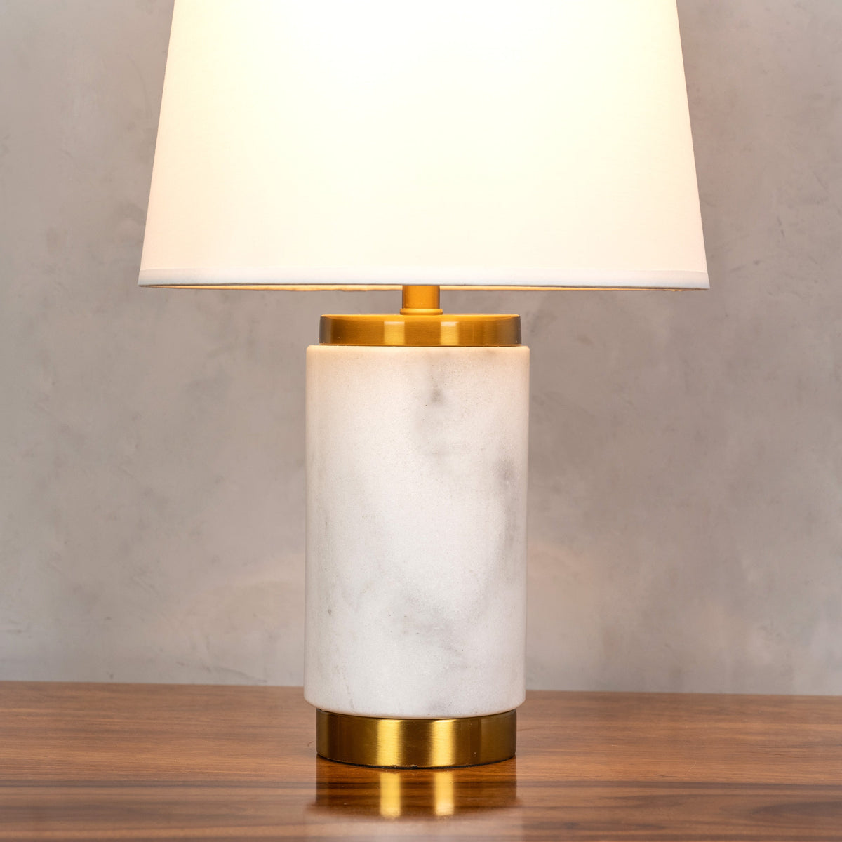Lasting Love (White, Gold) Marble Table Lamp