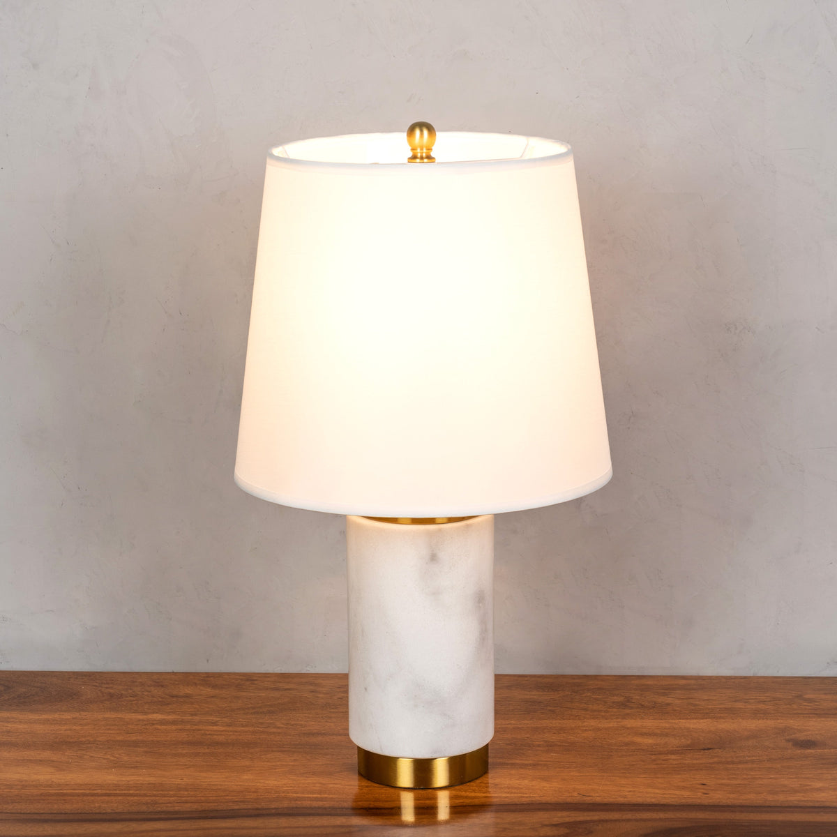 Lasting Love (White, Gold) Marble Table Lamp