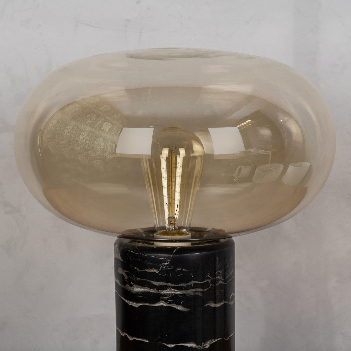 Gold Dust (Amber, Black) Marble Table Lamp