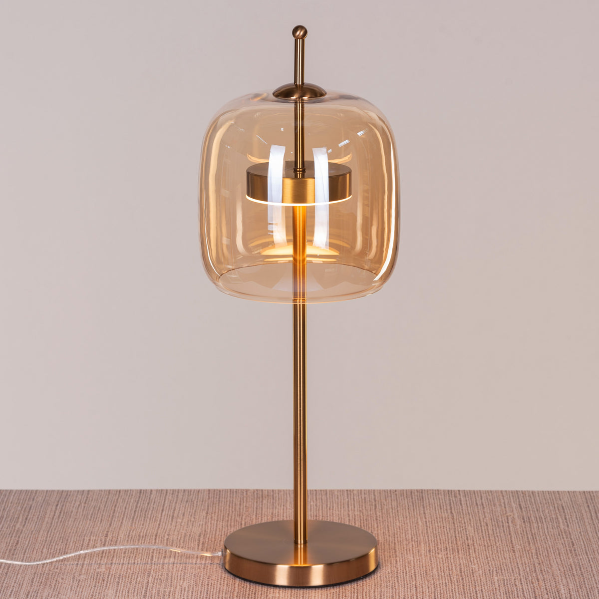 Sweet Escape (Amber, Built-In LED) Glass Table Lamp