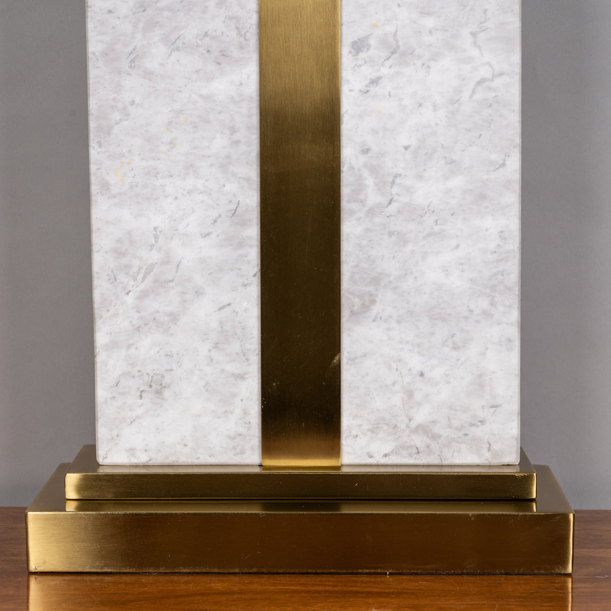 Just A Memory (Extra Large, White, Gold) Marble Table Lamp