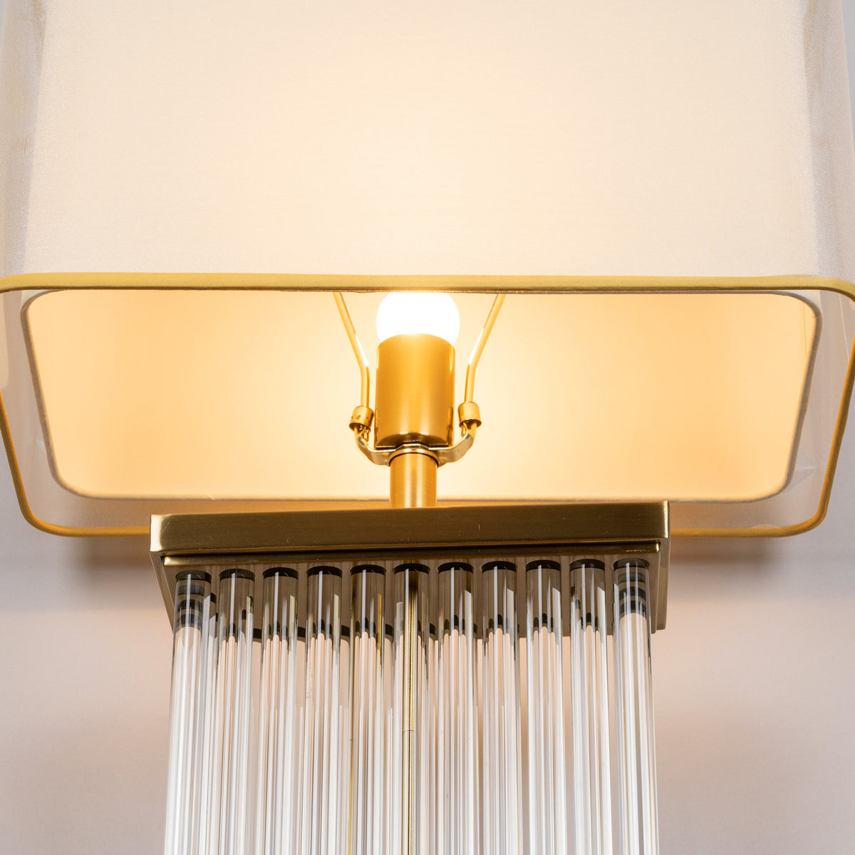 Falling For You Grand (Extra Large, Gold) Glass Tube Table Lamp