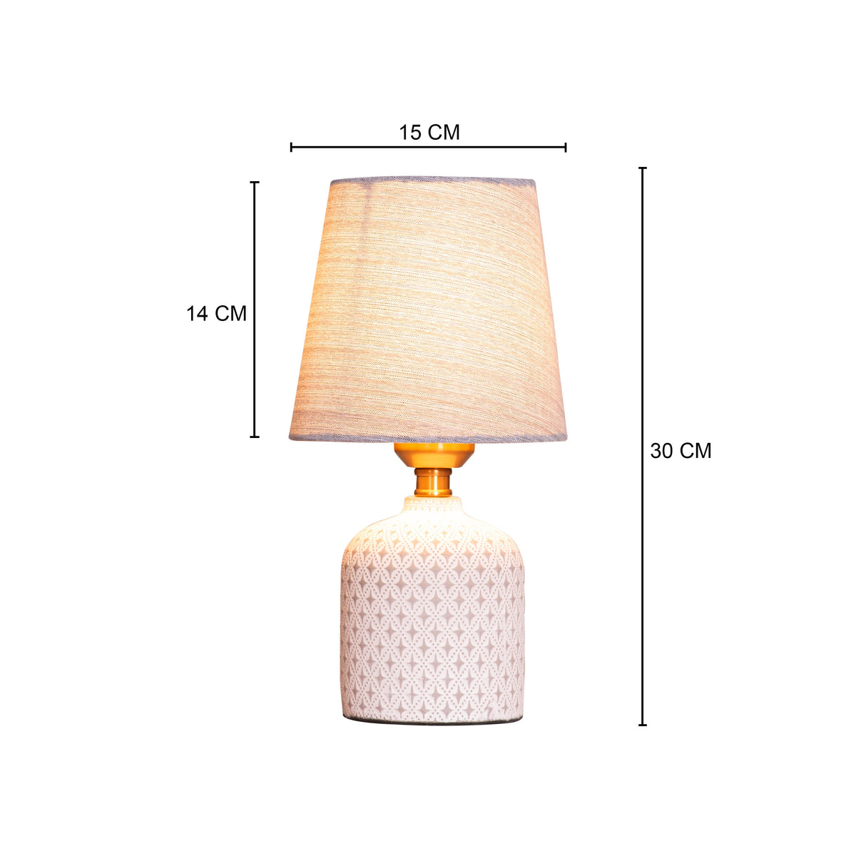 Floored (White, Grey) Table Lamp