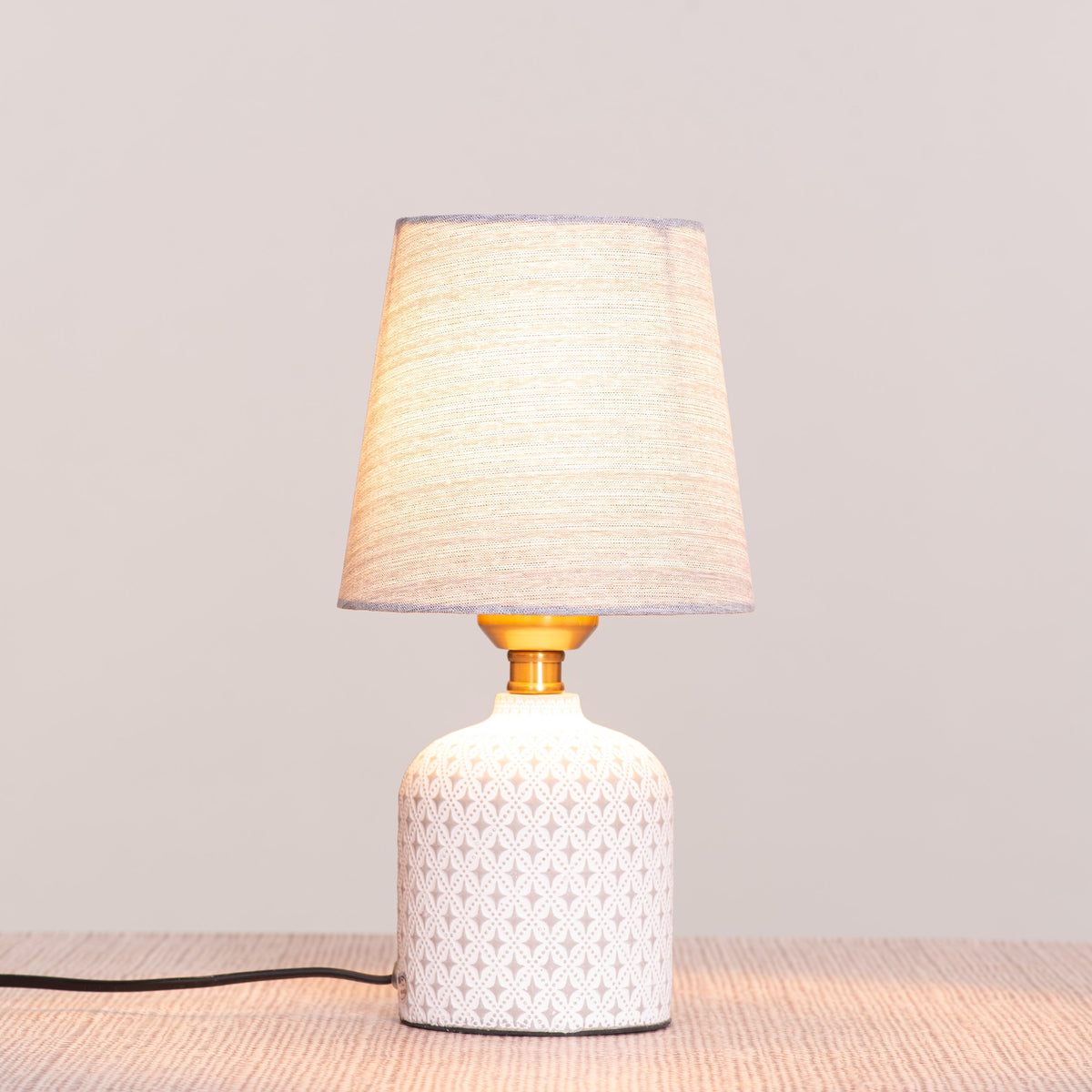 Floored (White, Grey) Table Lamp