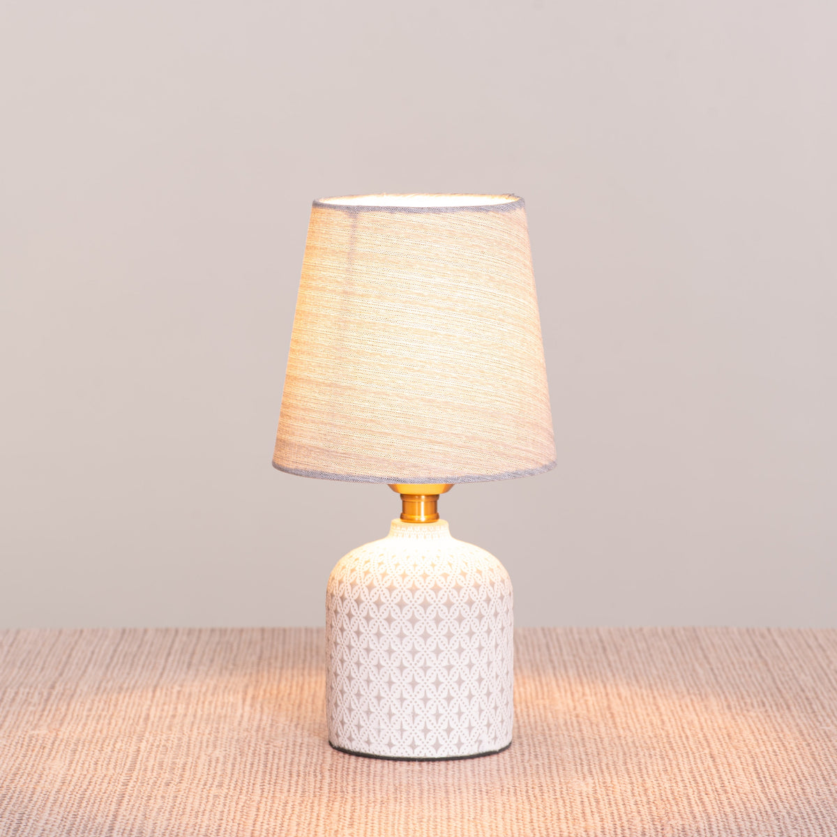 Floored (White, Grey) Table Lamp