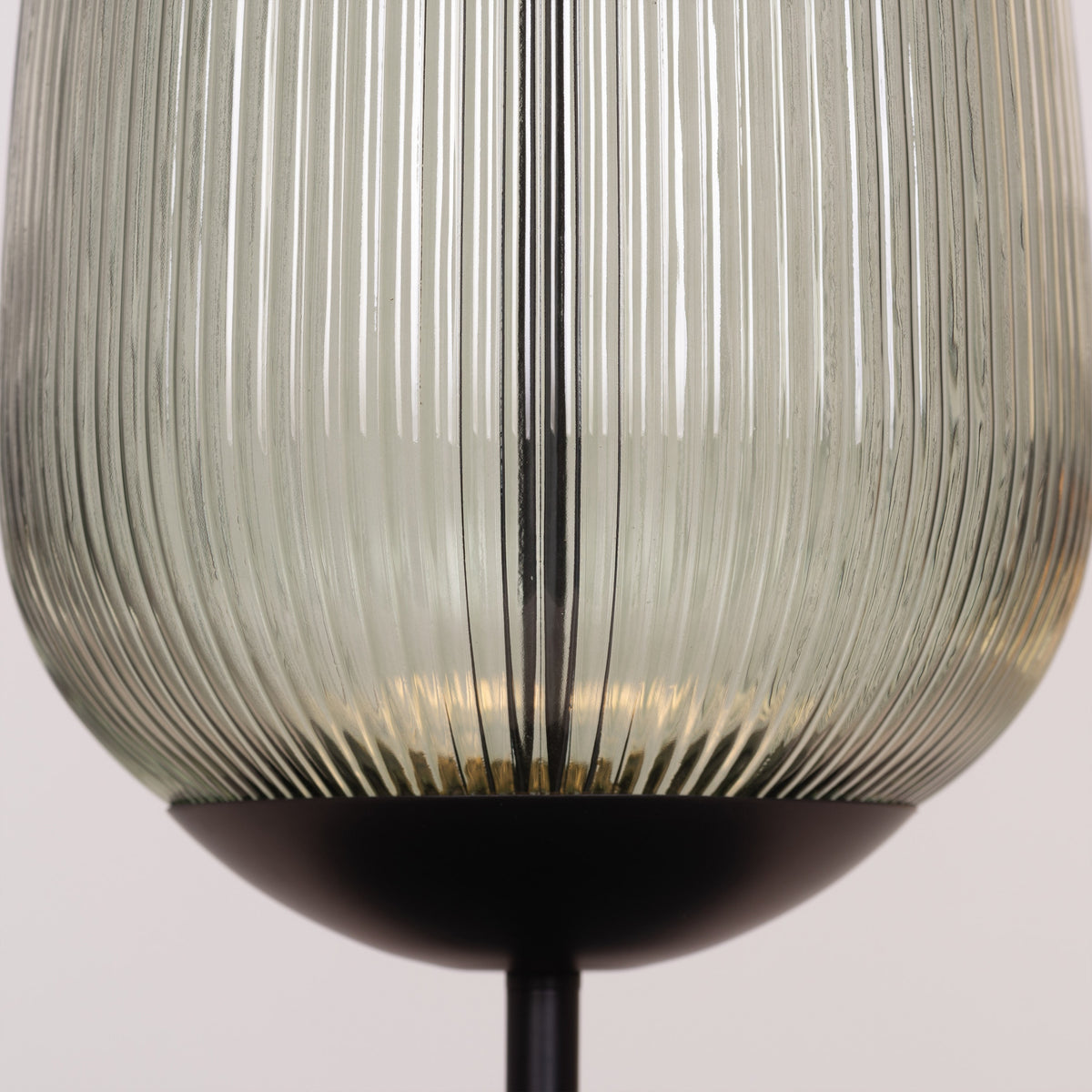 Juliet In Japan (Black, Green) Built-In LED Textured Glass Table Lamp