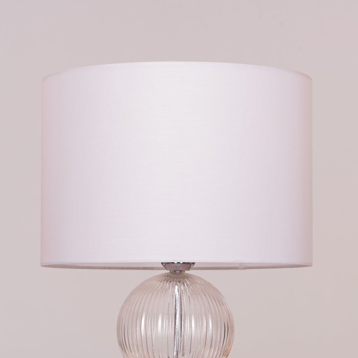 Lucky In Love (Chrome) Textured Glass Table Lamp