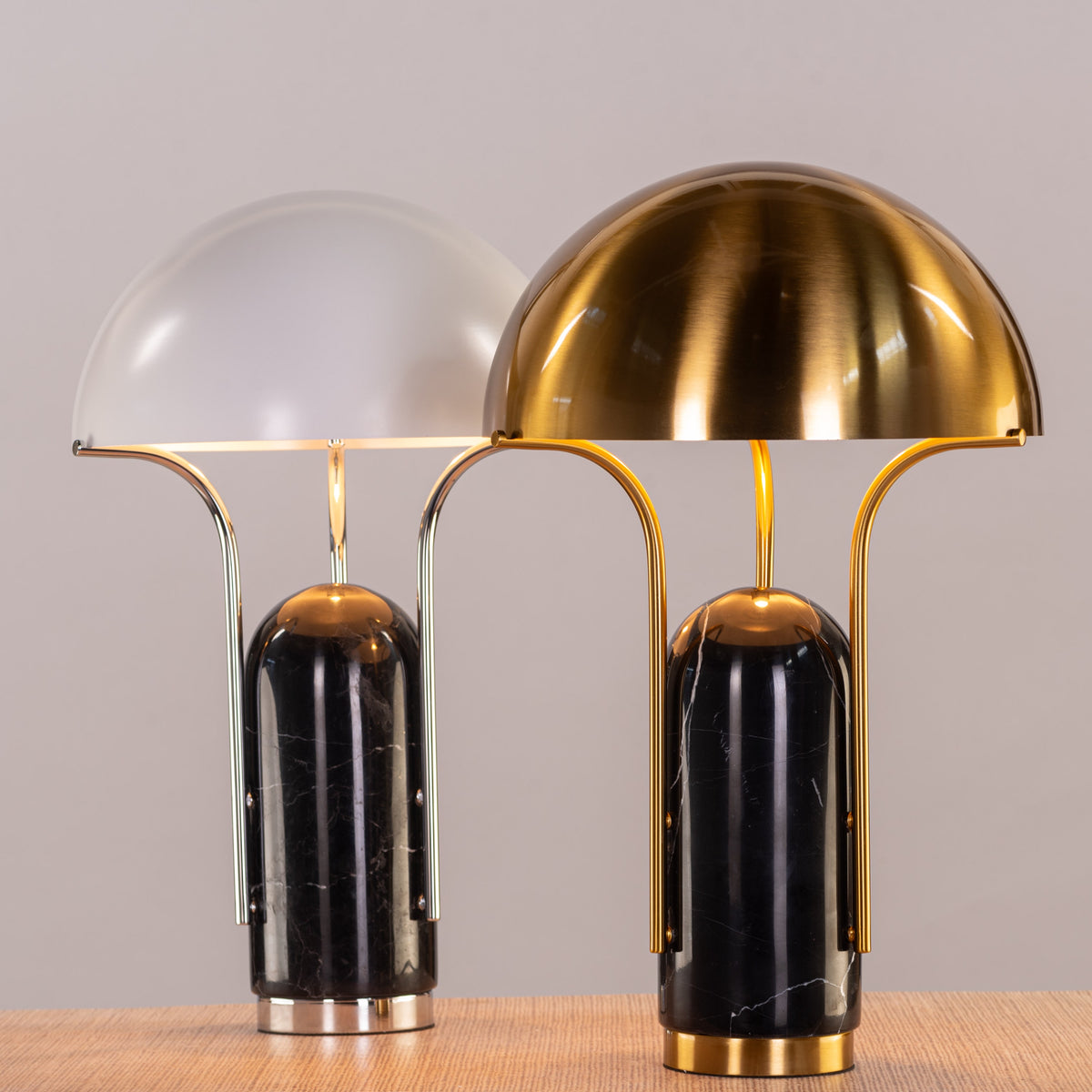 Painkiller (Black, Gold) Marble Table Lamp