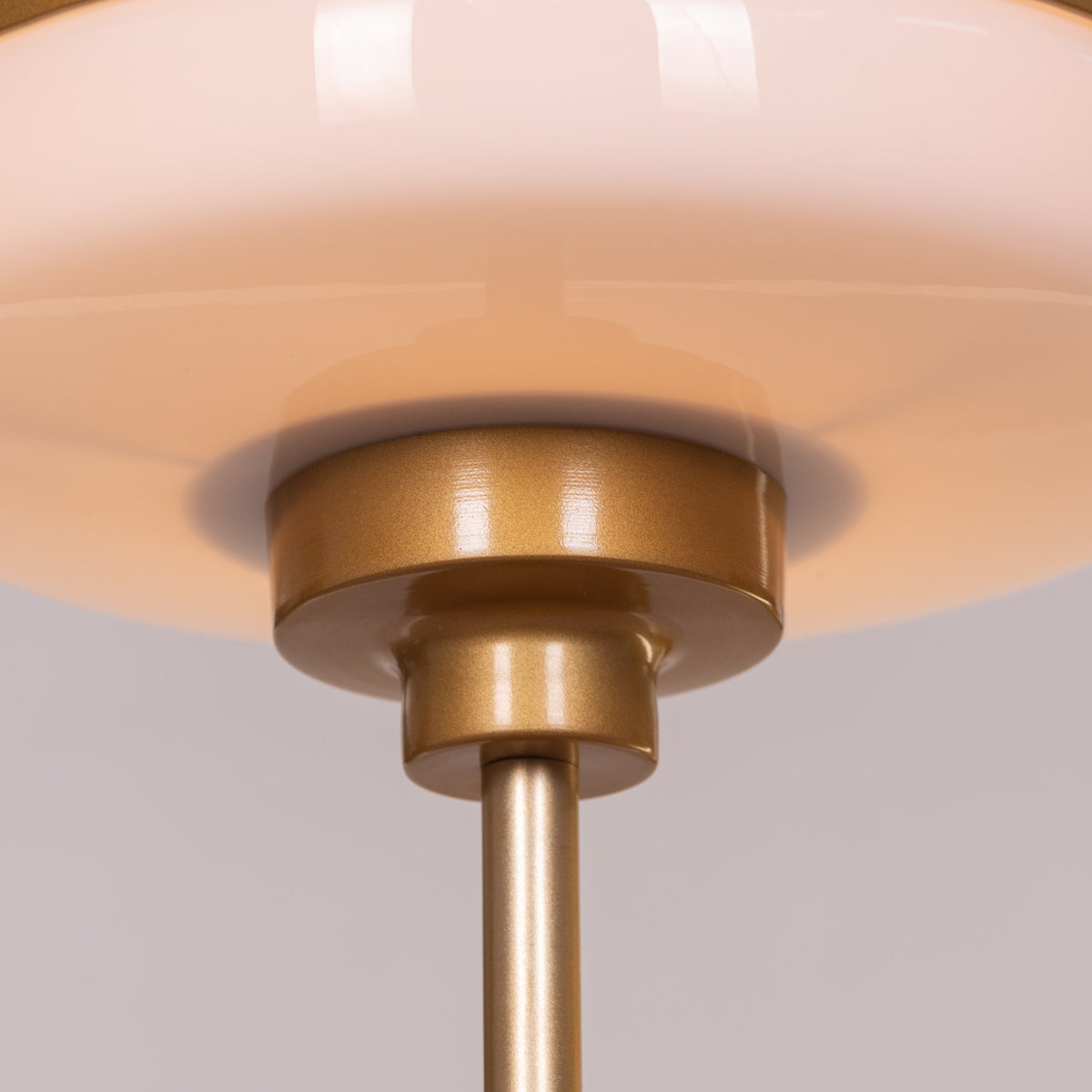 Only Way To Live (Gold, White) Table Lamp