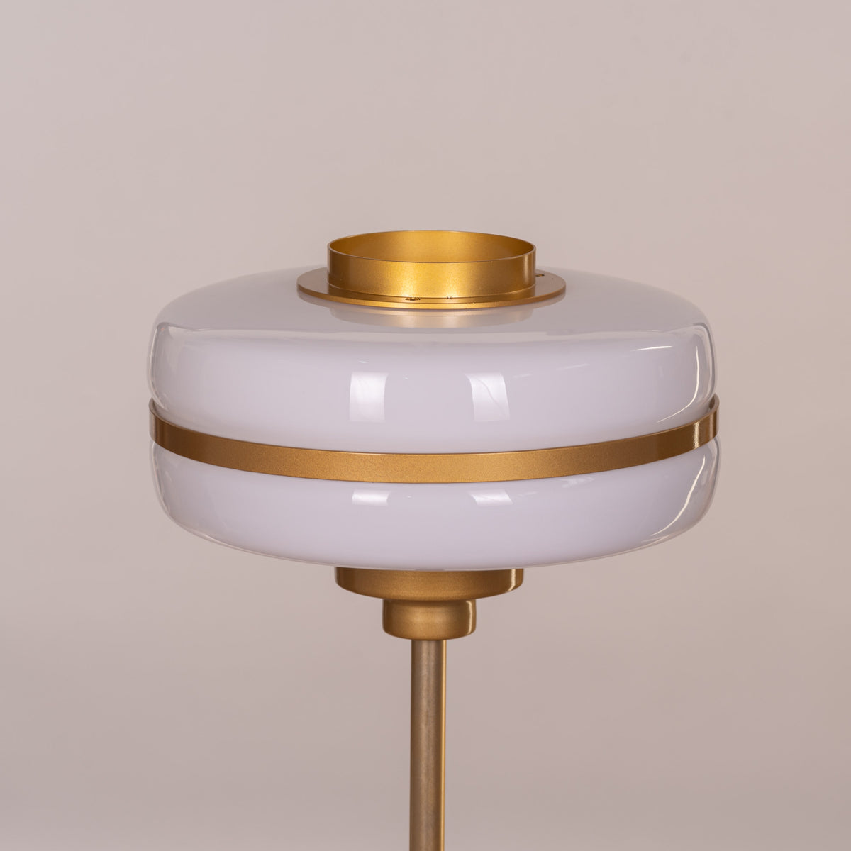 Only Way To Live (Gold, White) Table Lamp