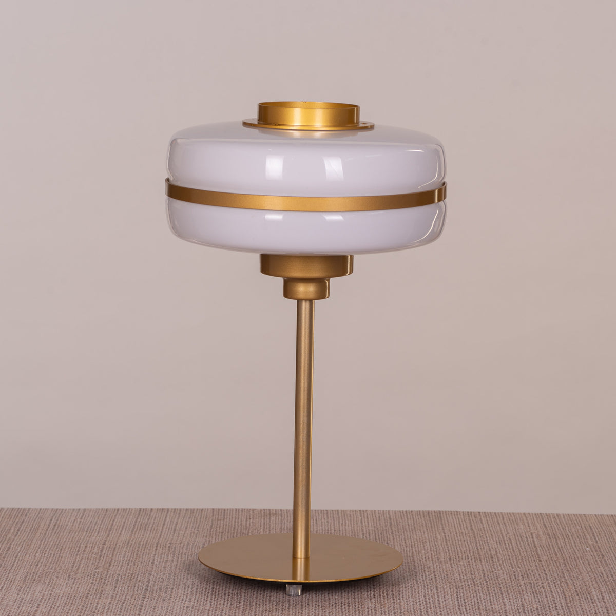 Only Way To Live (Gold, White) Table Lamp