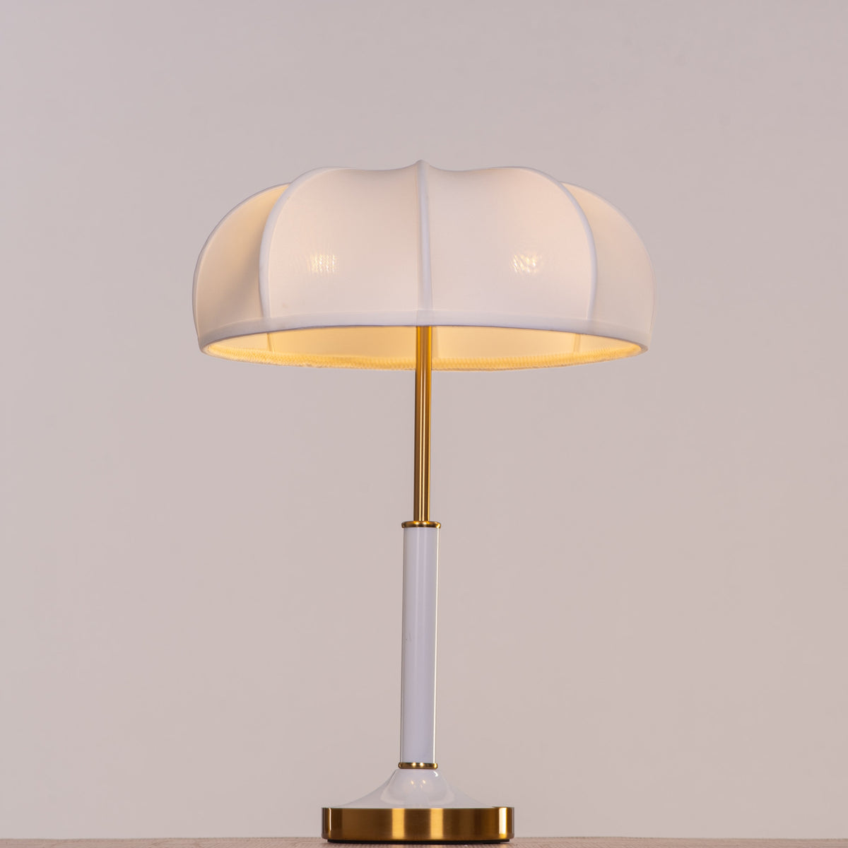 Damsel Duty (Gold, White) Table Lamp