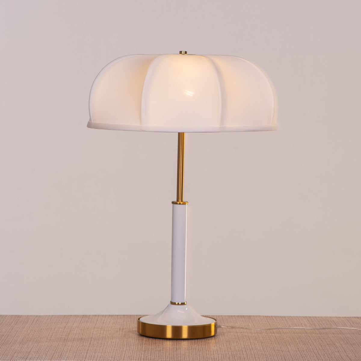 Damsel Duty (Gold, White) Table Lamp