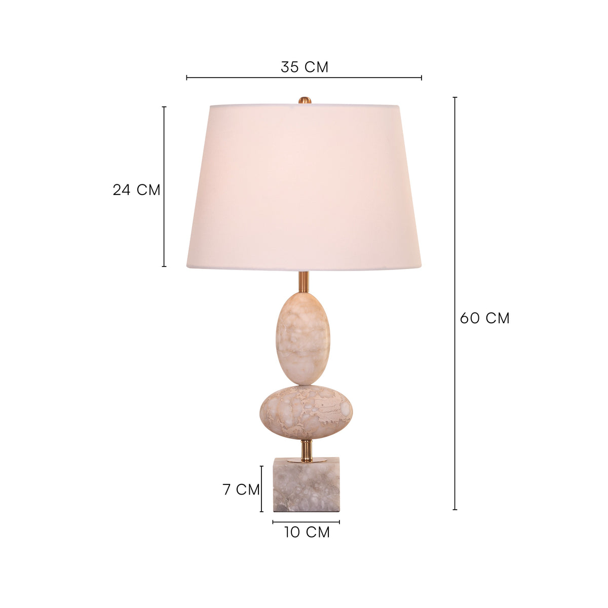 Hands On My Face (Gold) Marble Table Lamp