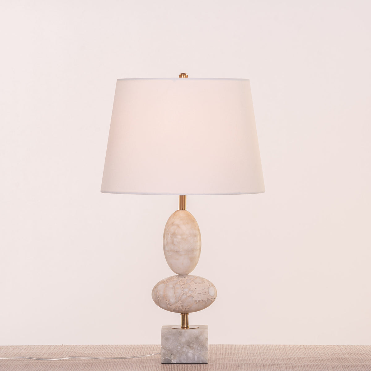 Hands On My Face (Gold) Marble Table Lamp