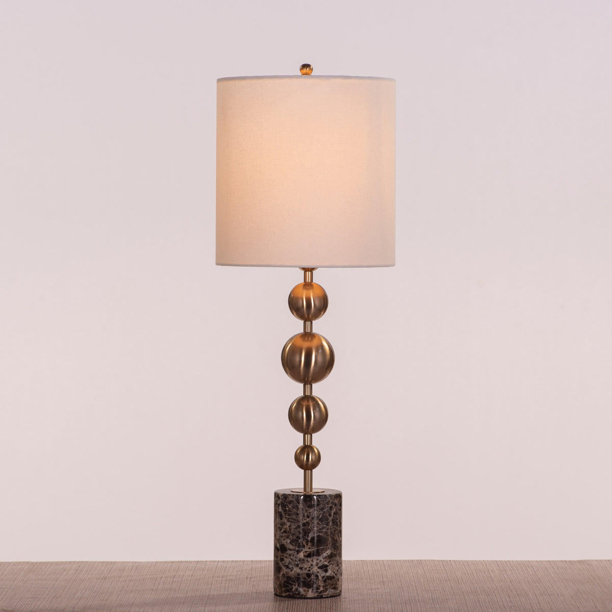 Hard To Handle (Gold, Brown, White ) Marble Table Lamp