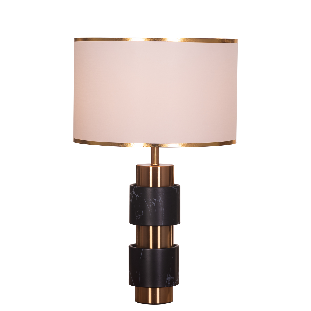 Road Ahead (Gold, Black, White) Metal Table Lamp