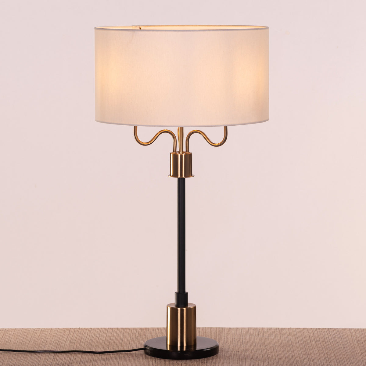 Aubrelle (Black & Gold) Marble Table Lamp