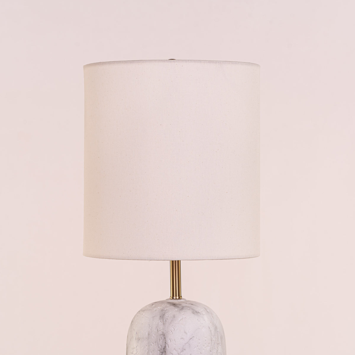 Words Unsaid (Grey, White) Fabric Table Lamp