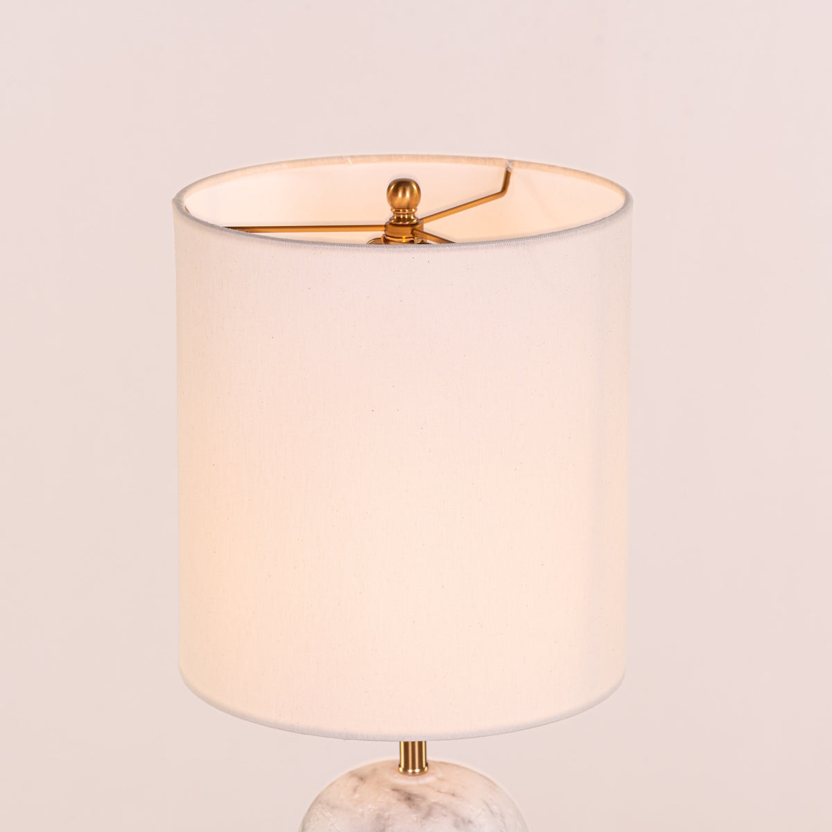 Words Unsaid (Grey, White) Fabric Table Lamp