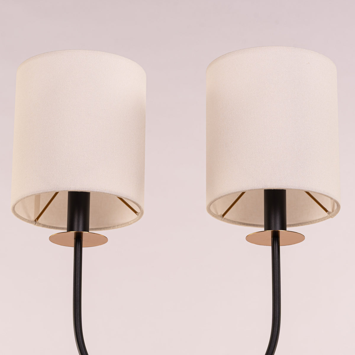 Remus and Romulus (Black) Fabric Table Lamp