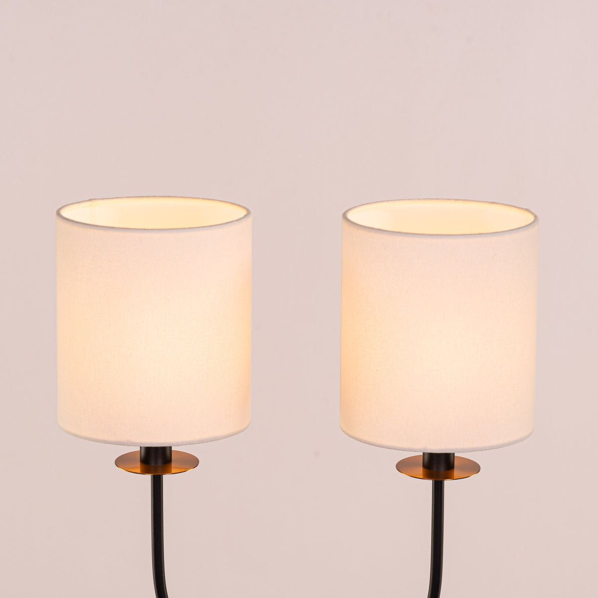 Remus and Romulus (Black) Fabric Table Lamp