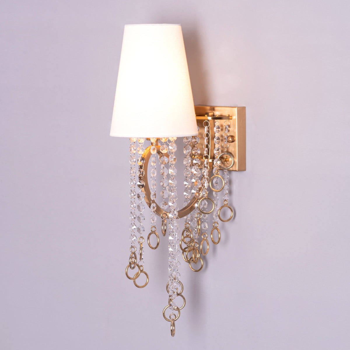 Myth & Magic (Gold, White) Crystal Wall Light