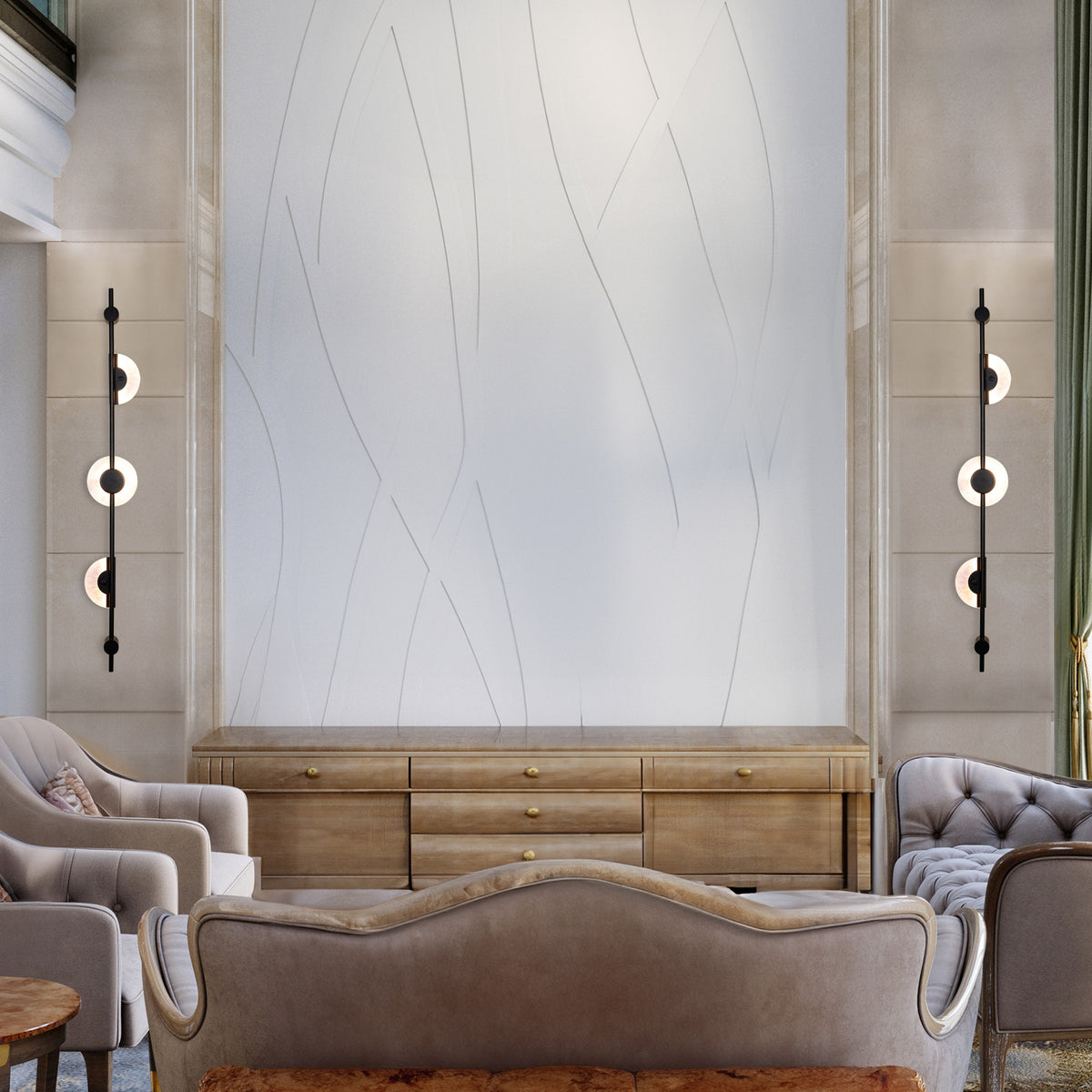 New Dawn (Black, 3 Color LED) Wall Light