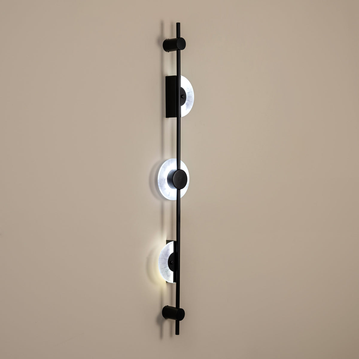 New Dawn (Black, 3 Color LED) Wall Light