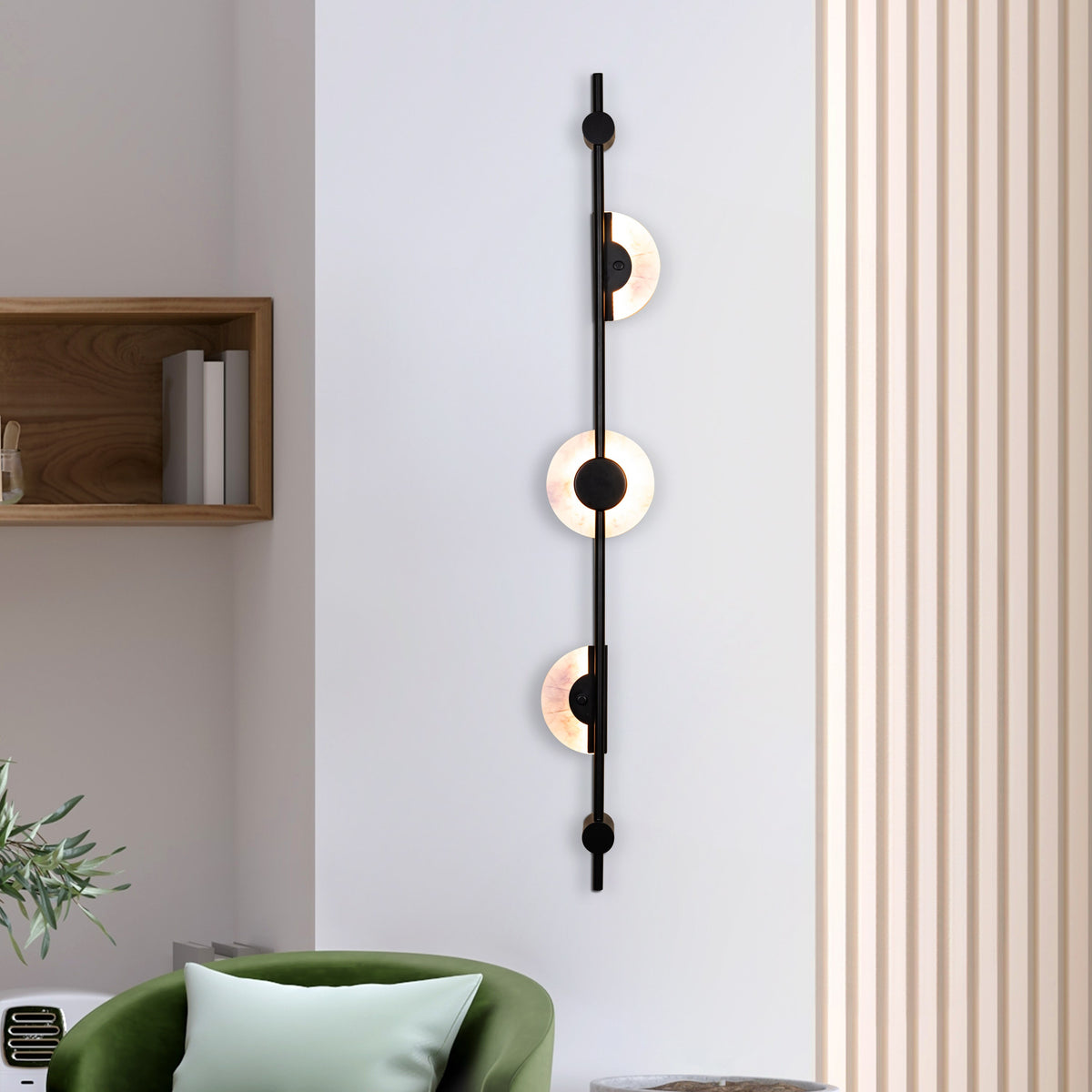 New Dawn (Black, 3 Color LED) Wall Light