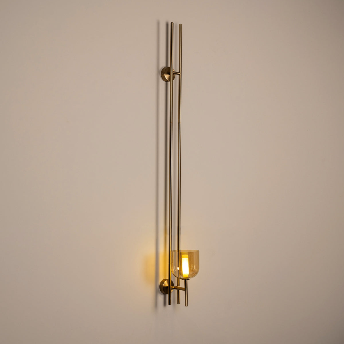 Moments Matter (Gold, Amber) Clear Glass Wall Light