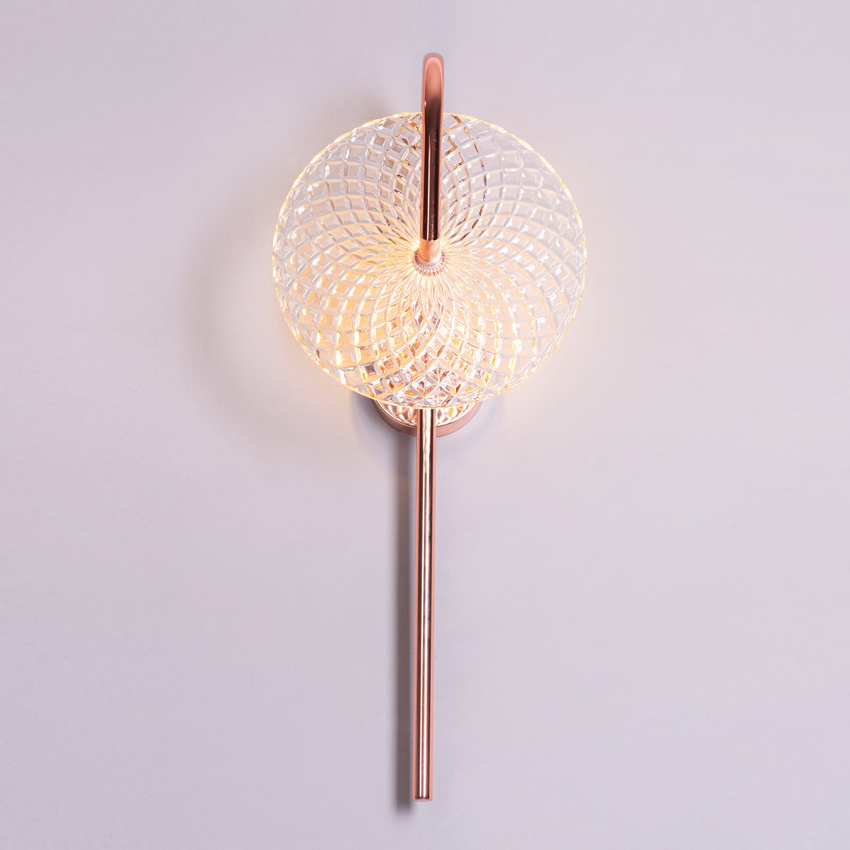 Call Your Name (Rose Gold) Textured Glass Wall Light
