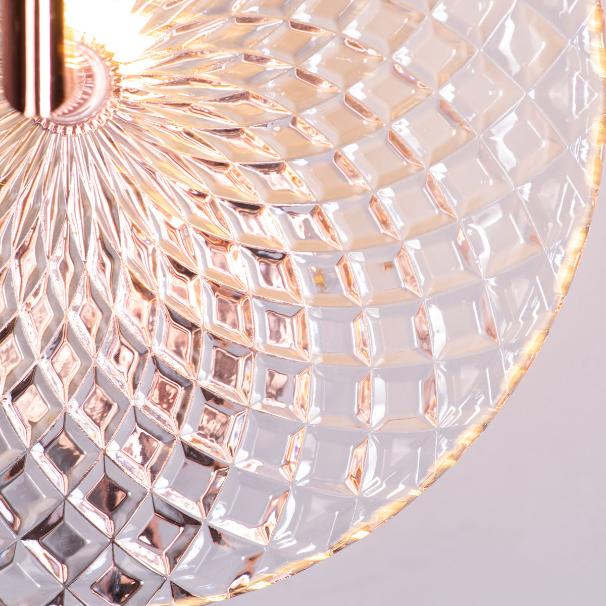 Call Your Name (Rose Gold) Textured Glass Wall Light