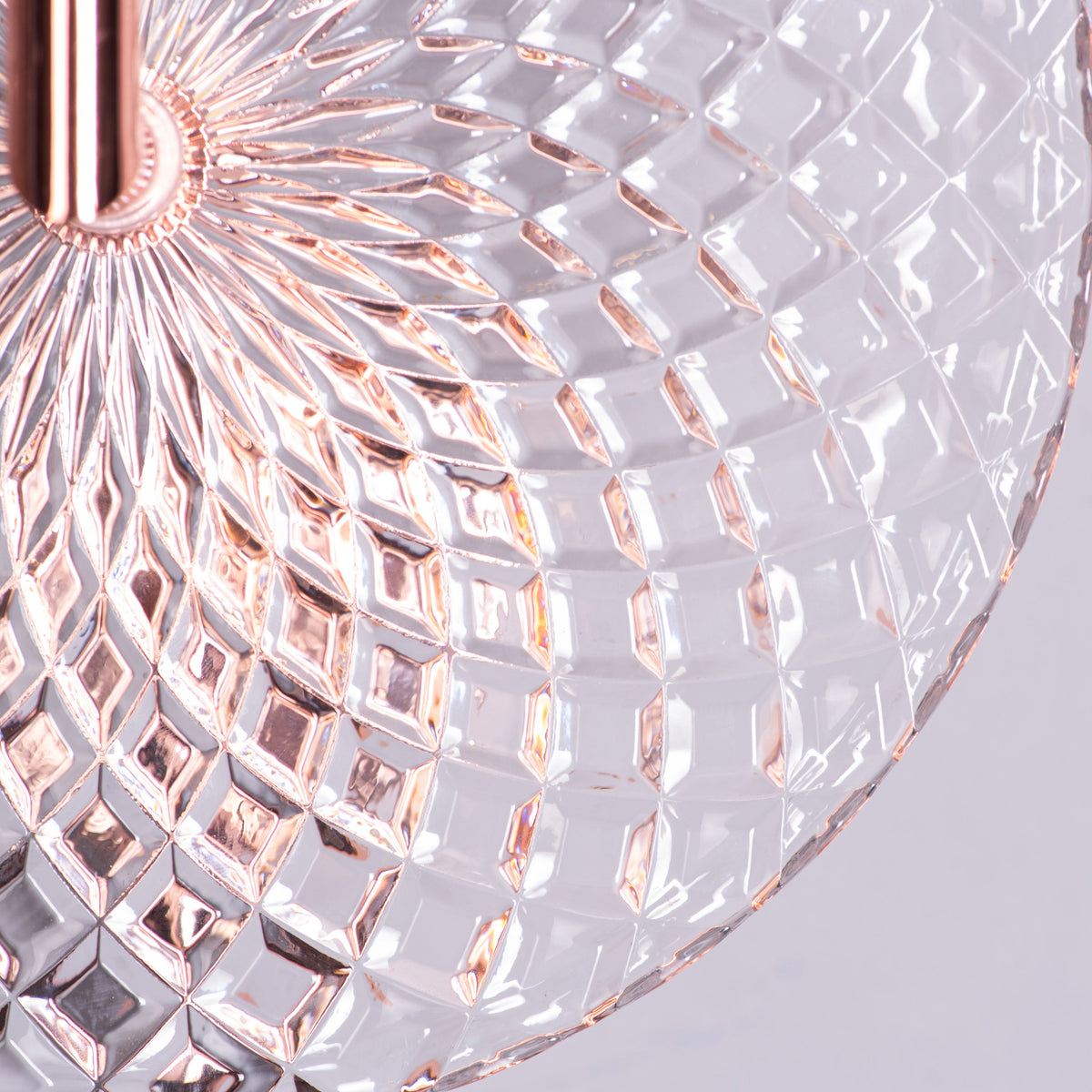 Call Your Name (Rose Gold) Textured Glass Wall Light