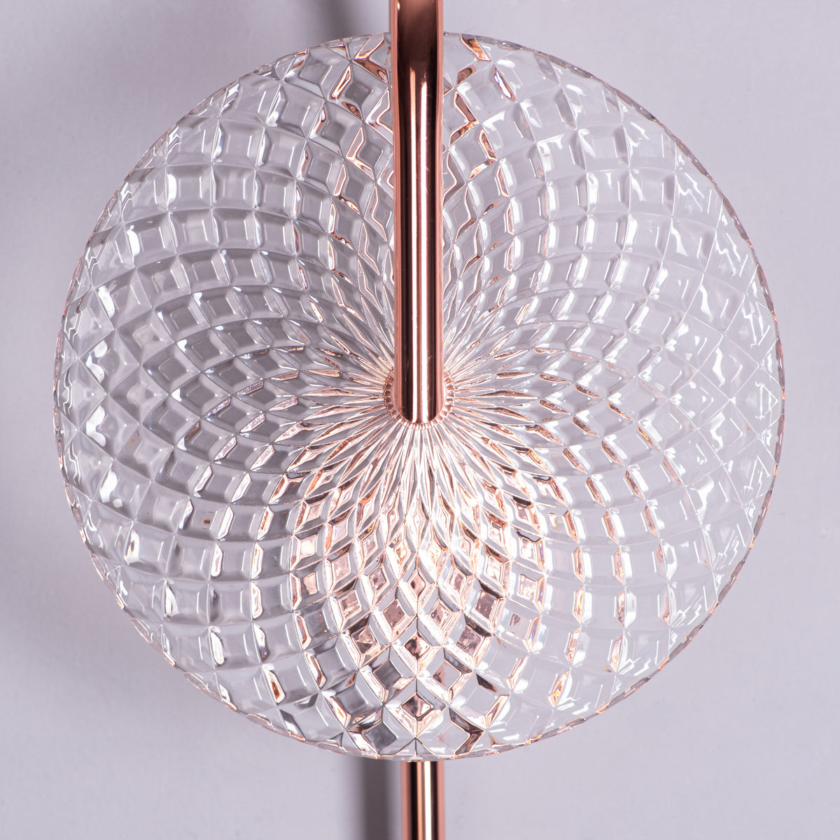 Call Your Name (Rose Gold) Textured Glass Wall Light